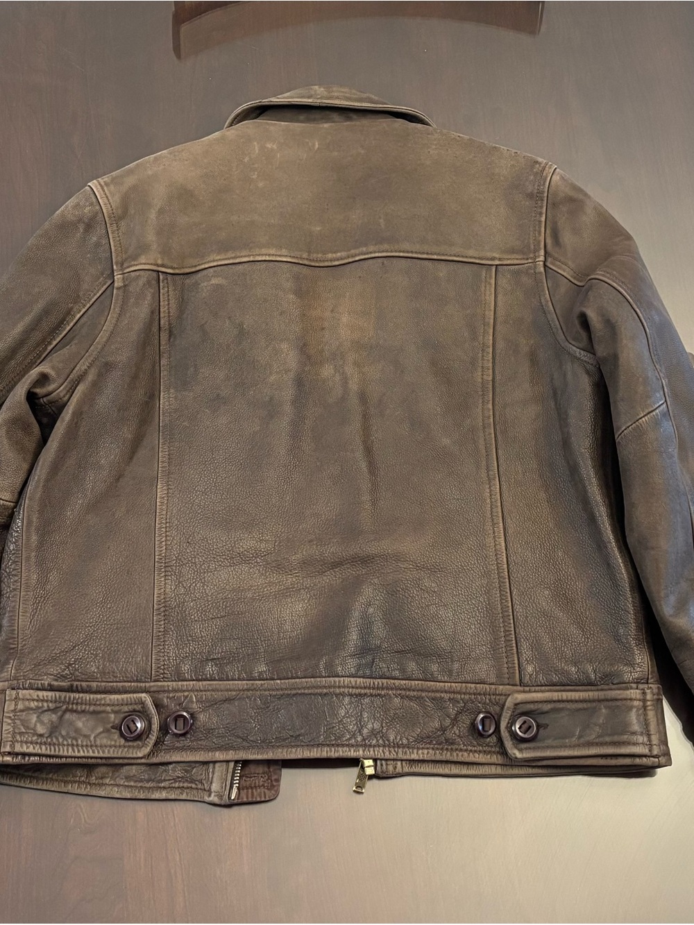 Columbia Men's Dark Brown Leather Bomber Jacket - Picture 2 of 6